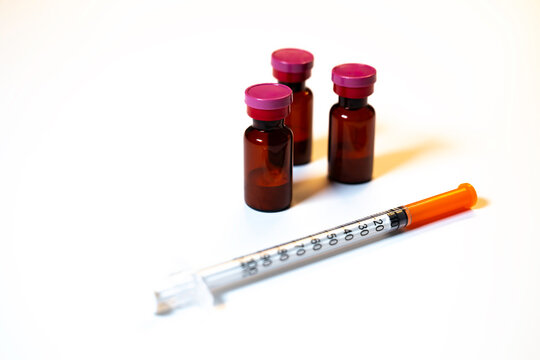 Compounded Peptides in vials with syringes