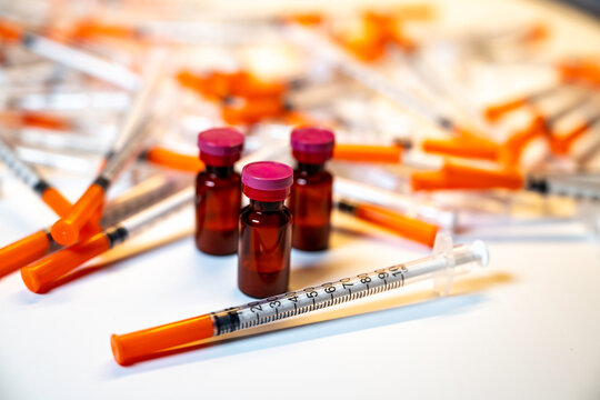 Compounded Peptides in vials with syringes