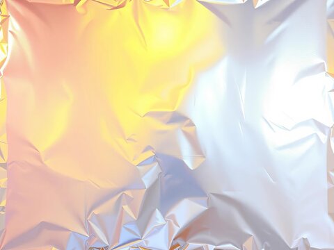 Reflective silver foil wallpaper with a smooth finish, silver,  reflective