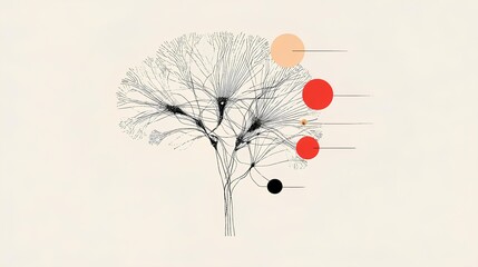 Brain's Intricate Web: Depicting the complex structure and interconnectedness of the human brain, this image captures the intricate network of neural pathways and cognitive processes.