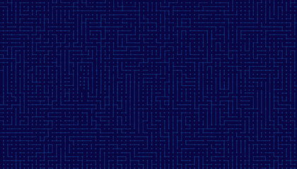 Abstract blue digital circuit board pattern with small dots and lines, vector graphic