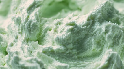 Fototapeta premium Watergate salad close up emphasizing airy whipped texture, abstract food aesthetic