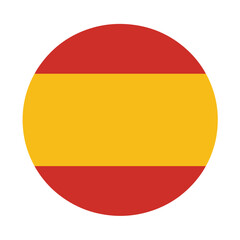 Obraz premium Spain Flag Circle Icon