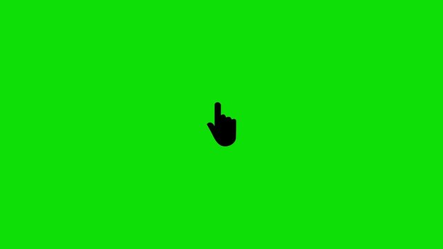 Mouse pointer hand clicks icon animation. Finger touch gesture animation. Hand icon touching. Motion graphics add visual movement to static mouse icon content