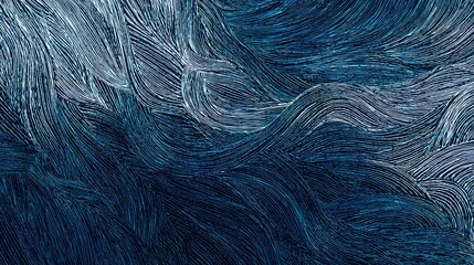 Abstract Blue Wave Texture: Dive into a mesmerizing world of flowing lines and shades of blue, where the abstract texture mimics the movement and energy of waves.