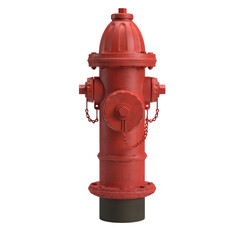 Red Fire Hydrant 3D Render Isolated