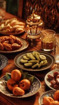 Authentic Bangladeshi Iftar Food on Table