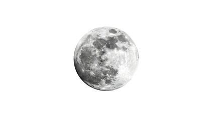 Obraz premium The moon isolated on transparent background a high resolution lunar surface image