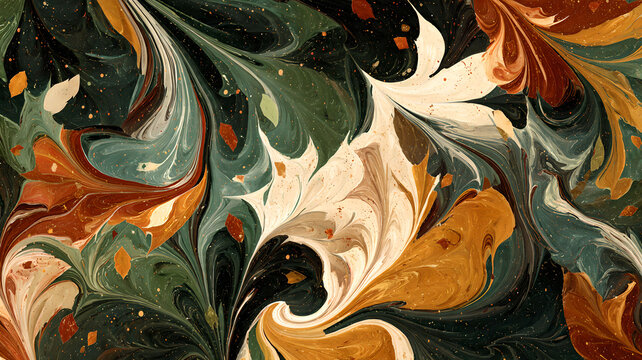 Fluid art abstract ebru marbling pattern