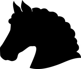 Horse head silhouette illustration