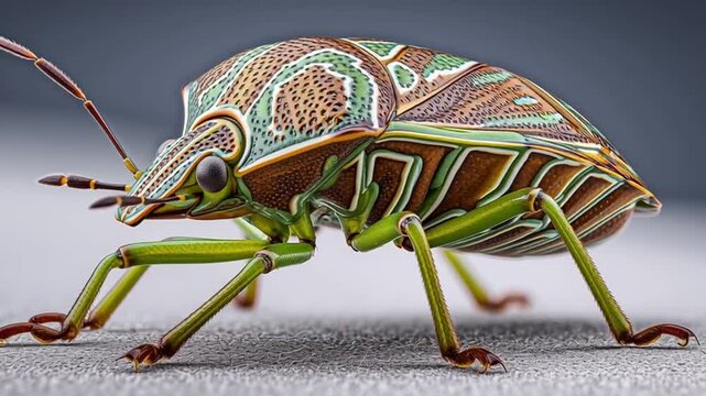 close-up shield bug