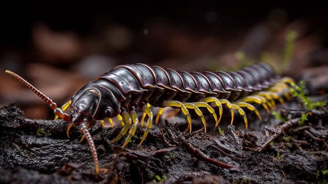 centipede in forest