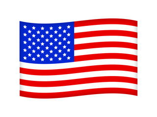 Fototapeta premium シンプルなアメリカ合衆国の国旗のイラスト素材4
