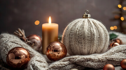 christmas candles and decorations