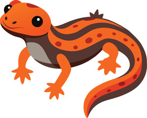 Obraz premium Vector illustration of a gecko isolated on transparent background