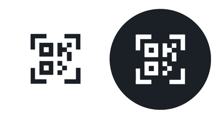 Two QR codes on white background for scanning and payment