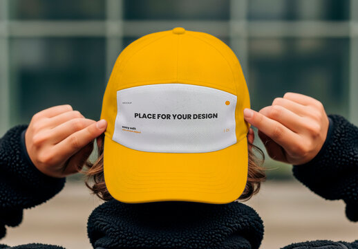 Man Weating Baseball Cap Backwards Mockup