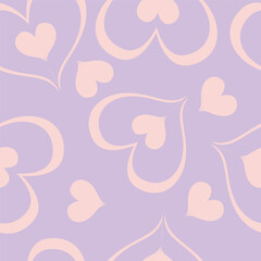 seamless pattern with pink hearts