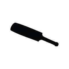 Cricket bat silhouette icon vector flat design.