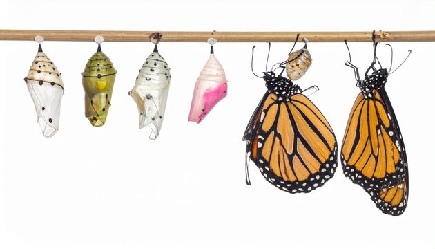 Butterfly newly hatched from a chrysalis