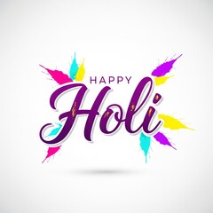 Fototapeta premium High End Holi Festival Graphic Design With Color Splash – AI Generated Illustration