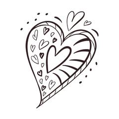 Hand-Drawn Heart Doodle Illustration Vector