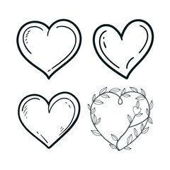Hand-Drawn Heart Doodle Illustration Vector