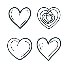Hand-Drawn Heart Doodle Illustration Vector