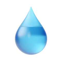 fresh, clear water droplet in serene, minimalist depiction of purity and sustainability  . Isolated on transparent background, png