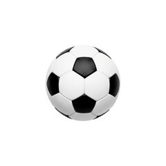 Obraz premium A classic black and white soccer ball with pentagonal and hexagonal patches.