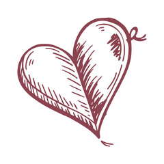 Hand-Drawn Heart Doodle Illustration Vector