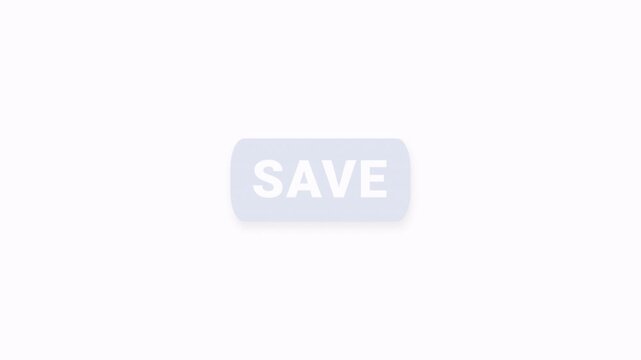 Blue Save Button Smooth Animation Transparent Background