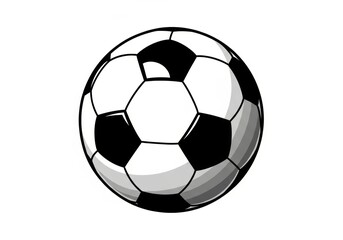 Fototapeta premium A classic black and white soccer ball with pentagonal and hexagonal patches.