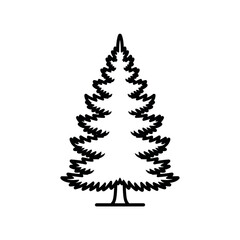 set of christmas trees