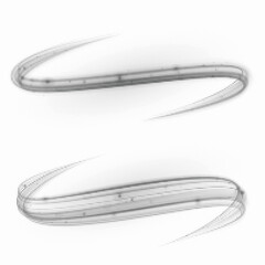 Halftone dots graphic design elements  swooshes  abstract shapes