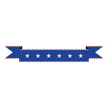 Blue folded usa ribbon