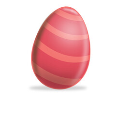 Red stripe easter egg decoration