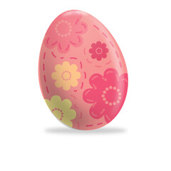 Floral print easter egg