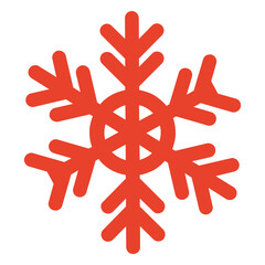 Obraz premium Orange snowflake icon