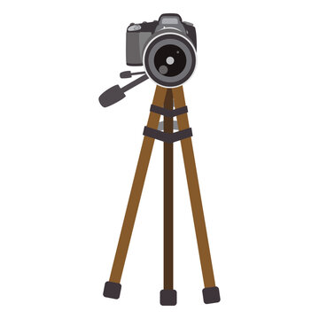 Camera on tripod