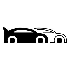 Fototapeta premium Speed race car racing icon