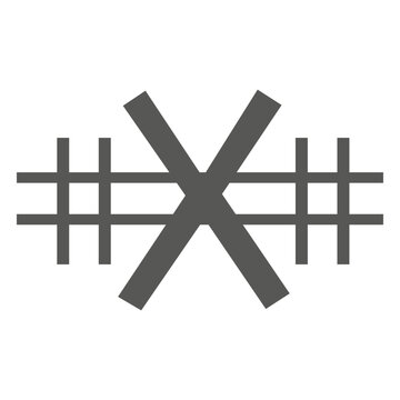 Don't cross fence icon