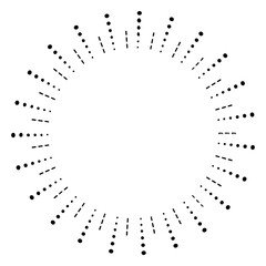 Sunrays dots and lines icon © Vexels