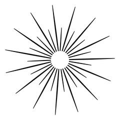 Obraz premium Abstract sunshine rays icon