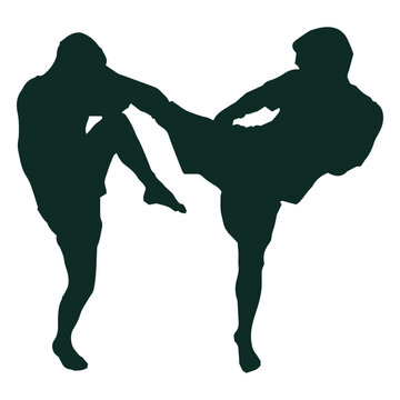 Kickboxing high kick block
