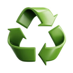 Obraz premium Recycling symbol representing environmental sustainability and eco-friendly practices isolated on transparent background