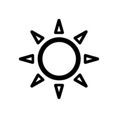 Sun symbol icon with star simple vector design