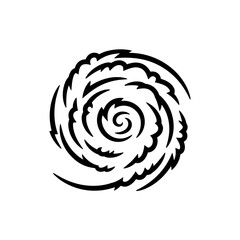 Abstract colorful flower with circular spiral pattern vector design icon