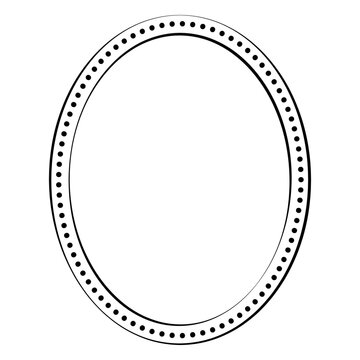 Oval dotted border frame