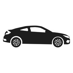 Obraz premium Luxury car side view silhouette